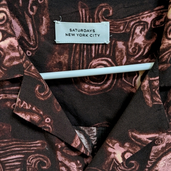 Saturdays NYC Hawaiian style shirt - Picture 3 of 3